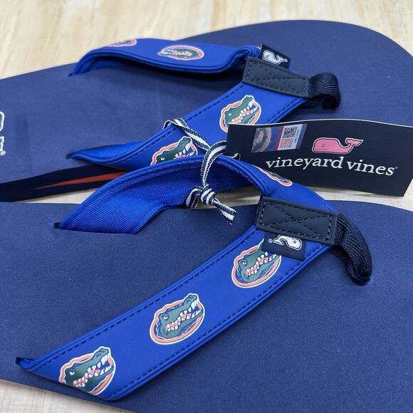 NEW sz 11 Florida Gators Vineyard Vines Mens Flip Flops - Picture 3 of 6